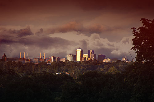 London skyline from Richmond Park